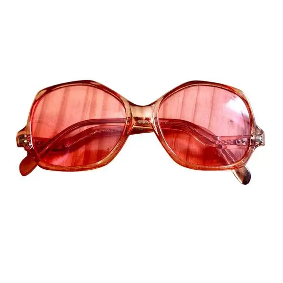 Vintage 80s Pink Glasses Kenmark Kitty Frames - Picture 1 of 11